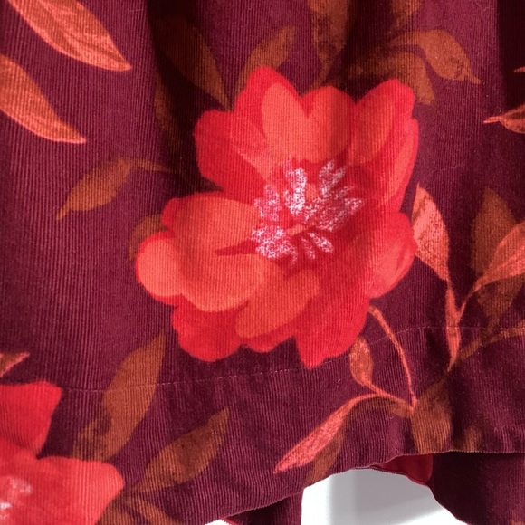 Sonoma Corduroy Puff Sleeve Peasant Top 2X Boho Prairie Western Cottagecore - Picture 5 of 16